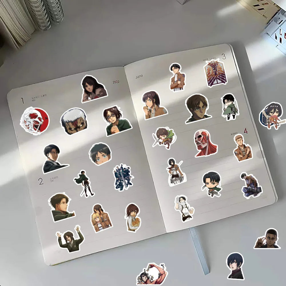 60pc Attack On Titan Sticker Set