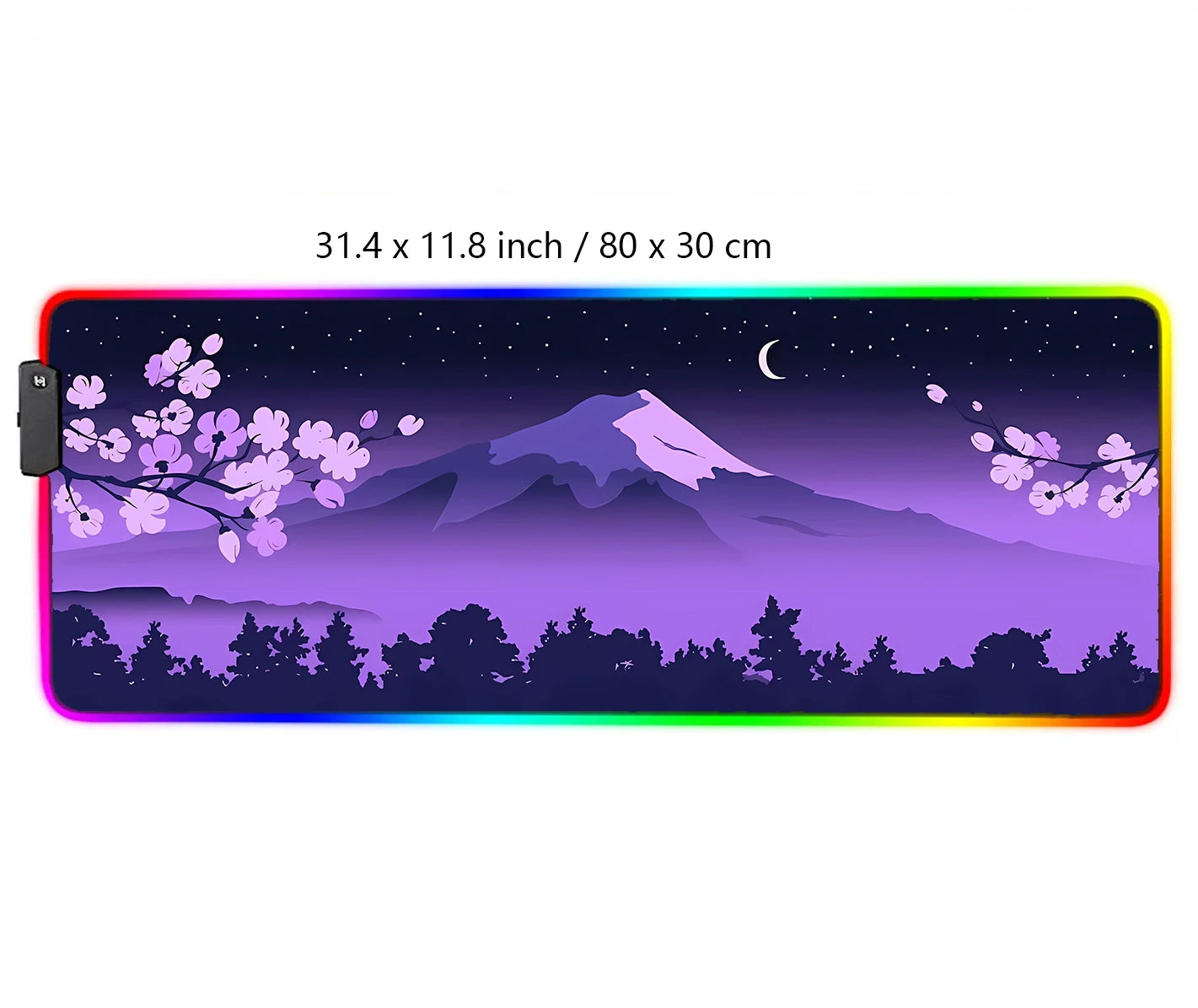 Purple Mountain LED Desk Pad