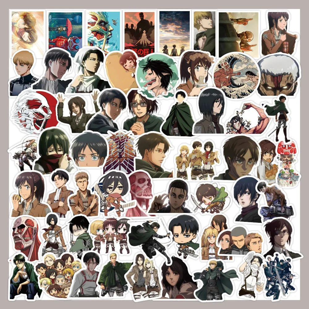 60pc Attack On Titan Sticker Set